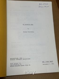 My Favorite Year Movie Original Script, Norman Steinberg, 1981