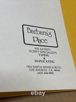 My Favorite Year Movie Original Script, Norman Steinberg, 1981