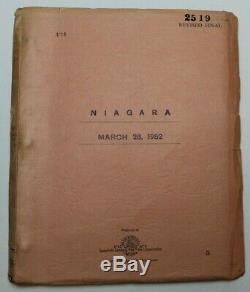 NIAGARA / Charles Brackett 1952 Screenplay, Marilyn Monroe Film Noir Thriller