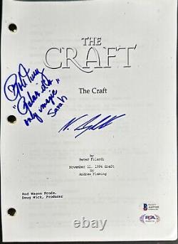 Neve Campbell & Robin Tunney Signed'The Craft' Full Movie Script BAS PSA