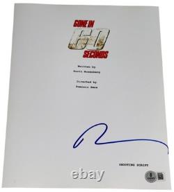 Nicolas Cage Signed Autograph Gone in 60 Seconds Movie Script Screenplay Beckett