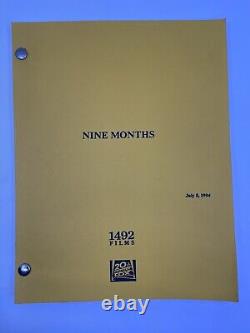 Nine Months ORIGINAL MOVIE SCREENPLAY SCRIPT Hugh GRANT 1994 20th Fox 1492 Films