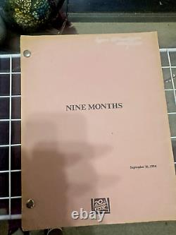 Nine Months ORIGINAL MOVIE SCREENPLAY SCRIPT Revisions 1994 20th Fox 1492 Films