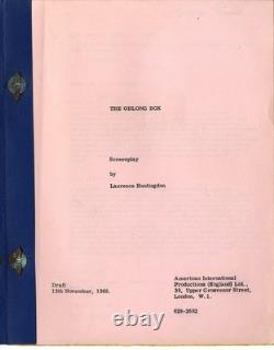 OBLONG BOX, THE (Nov 13, 1968) UK film script for Edgar Allan Poe adaptation