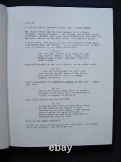 ONE HOUR PHOTO SCRIPT SIGNED to FILM'S GRAPHIC DESIGNER by ROBIN WILLIAMS