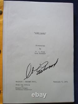 ORIGINAL DIRTY HARRY SCRIPT SIGNED by CLINT EASTWOOD, 1st ED. In STUDIO COVERS