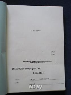 ORIGINAL DIRTY HARRY SCRIPT SIGNED by CLINT EASTWOOD, 1st ED. In STUDIO COVERS