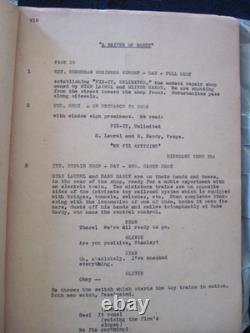 ORIGINAL EARLY CARBON TYPE SCRIPT of LAUREL & HARDY FILM, THE DANCING MASTERS