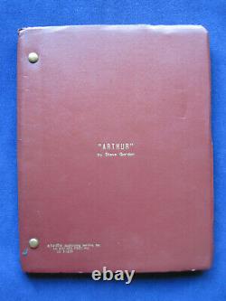 ORIGINAL FILM SCRIPT ARTHUR starring DUDLEY MOORE, LIZA MINNELLI, JOHN GIELGUD