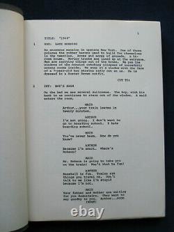 ORIGINAL FILM SCRIPT ARTHUR starring DUDLEY MOORE, LIZA MINNELLI, JOHN GIELGUD