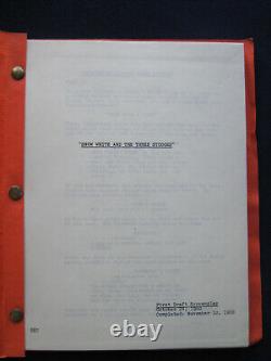 ORIGINAL FILM SCRIPT for THE THREE STOOGES SNOW WHITE & THE THREE STOOGES