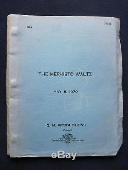 ORIGINAL Film SCRIPT The Mephisto Waltz BRADFORD DILLMAN'S COPY with His Notes