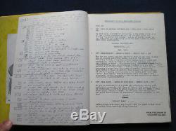 ORIGINAL Film Script THE LINCOLN CONSPIRACY Actor BRADFORD DILLMAN'S Copy