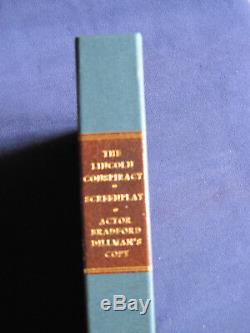 ORIGINAL Film Script THE LINCOLN CONSPIRACY Actor BRADFORD DILLMAN'S Copy