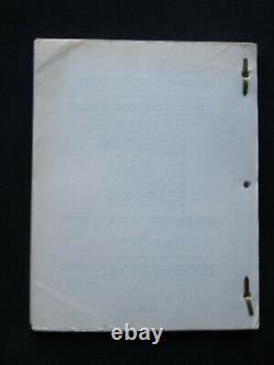 ORIGINAL SCREENPLAY for SIDNEY POITIER Film FAST FORWARD, Orig. Titled SHOOT OUT