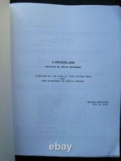 ORIGINAL SCRIPT A BEAUTIFUL MIND by AKIVA GOLDSMAN Film wi RUSSELL CROWE