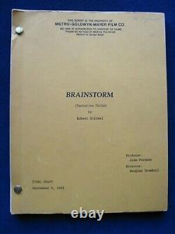 ORIGINAL SCRIPT for BRAINSTORM NATALIE WOOD & CHRISTOPHER WALKEN Film