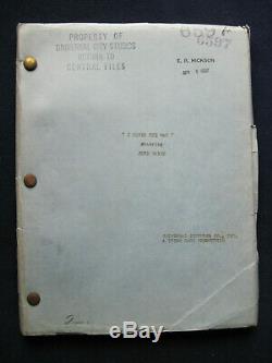 ORIGINAL SCRIPT for EARLY JOHN WAYNE Film I COVER THE WAR Art Director's Copy