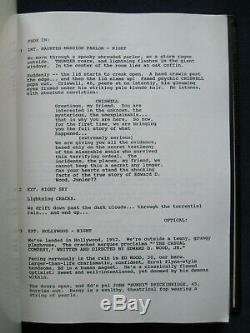 ORIGINAL SCRIPT for ED WOOD TIM BURTON Film with JOHNNY DEPP & MARTIN LANDAU