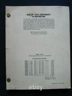 ORIGINAL SCRIPT for JOHN FRANKENHEIMER / JAMES GARNER MGM Film GRAND PRIX