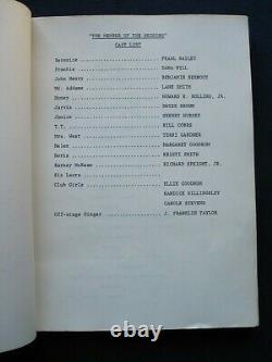 ORIGINAL SCRIPT for MEMBER OF THE WEDDING Film BASED ON CARSON MCCULLERS' PLAY