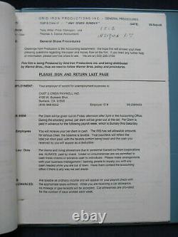 ORIGINAL SCRIPT for OLIVER STONE NFL Film ANY GIVEN SUNDAY with Production Notes