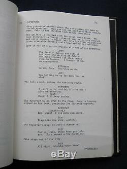 ORIGINAL SCRIPT for RAGING BULL by PAUL SCHRADER DE NIRO / SCORSESE Film