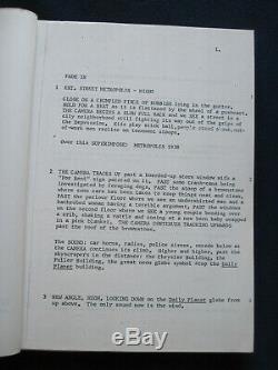 ORIGINAL SCRIPT for SUPERMAN Film by DAVID & LESLIE NEWMAN and ROBERT BENTON