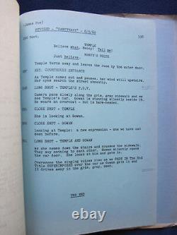 ORIGINAL Script WILLIAM FAULKNER Film SANCTUARY Actor BRADFORD DILLMAN'S Copy