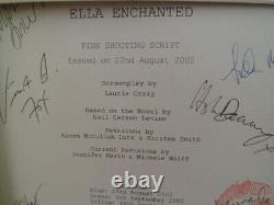 ORIGINAL Signatures ELLA ENCHANTED SHOOTING FILM SCRIPT Signed Unframed +COA