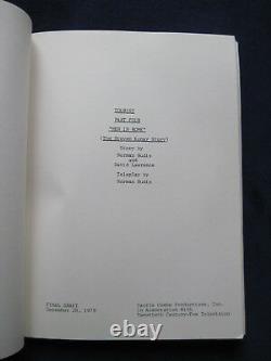 ORIGINAL TV MOVIE SCRIPT TOURIST BRADFORD DILLMAN'S Copy with His Notes