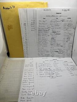 Ocean's 11 Movie Taping Logs Casting Audition Production Used Notes 20 Page Prop