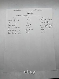 Ocean's 11 Movie Taping Logs Casting Audition Production Used Notes 20 Page Prop