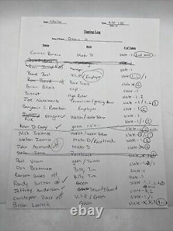 Ocean's 11 Movie Taping Logs Casting Audition Production Used Notes 20 Page Prop