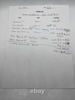 Ocean's 11 Movie Taping Logs Casting Audition Production Used Notes 20 Page Prop