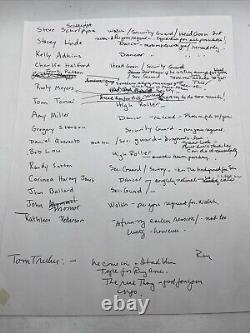 Ocean's 11 Movie Taping Logs Casting Audition Production Used Notes 20 Page Prop