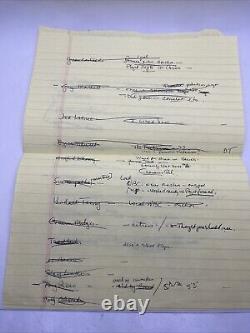Ocean's 11 Movie Taping Logs Casting Audition Production Used Notes 20 Page Prop