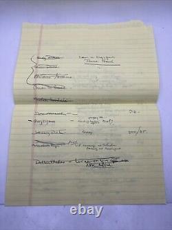 Ocean's 11 Movie Taping Logs Casting Audition Production Used Notes 20 Page Prop