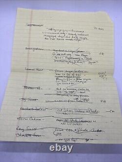 Ocean's 11 Movie Taping Logs Casting Audition Production Used Notes 20 Page Prop