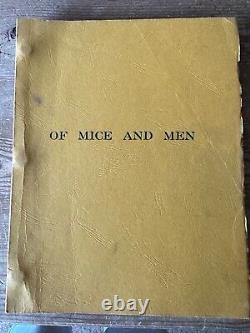 Of Mice and Men JOHN MALKOVICH GARY SINISE ORIGINAL MOVIE SCREENPLAY SCRIPT