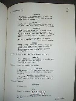 Office Space Movie Shooting Script Original Studio Issue 1998