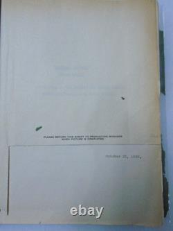 Original 1935 SHIRLEY TEMPLE Captain January Movie Script