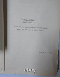 Original 1935 SHIRLEY TEMPLE Captain January Movie Script