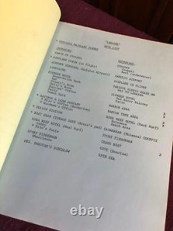 Original 1979 TV MOVIE SCRIPT & CALL SHEETS Buddy Ebsen in PARADISE CONNECTION