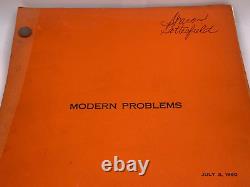 Original 1980 Modern Problems (1981) 20th Century Fox Chevy Chase Movie Script