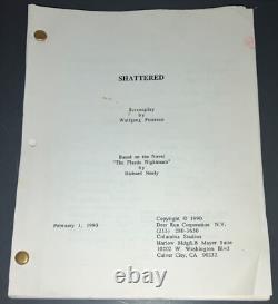 Original 1990 SHATTERED Movie Script Wolfgang Petersen Thriller 108p Hand Notes
