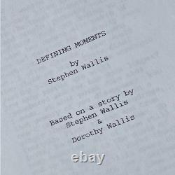 Original 2021 Movie Defining Moments by Stephen Wallis Production Used Script