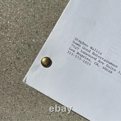 Original 2021 Movie Defining Moments by Stephen Wallis Production Used Script
