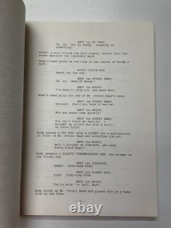 Original Authentic 1995 Toy Story Movie Script, Estate Of Stan Jolley