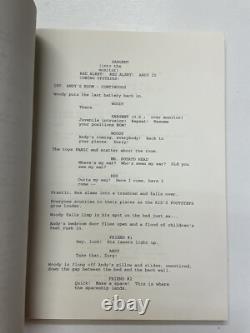 Original Authentic 1995 Toy Story Movie Script, Estate Of Stan Jolley